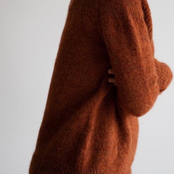 Warm Rust Crew Neck Sweater - Picture 2 of 6